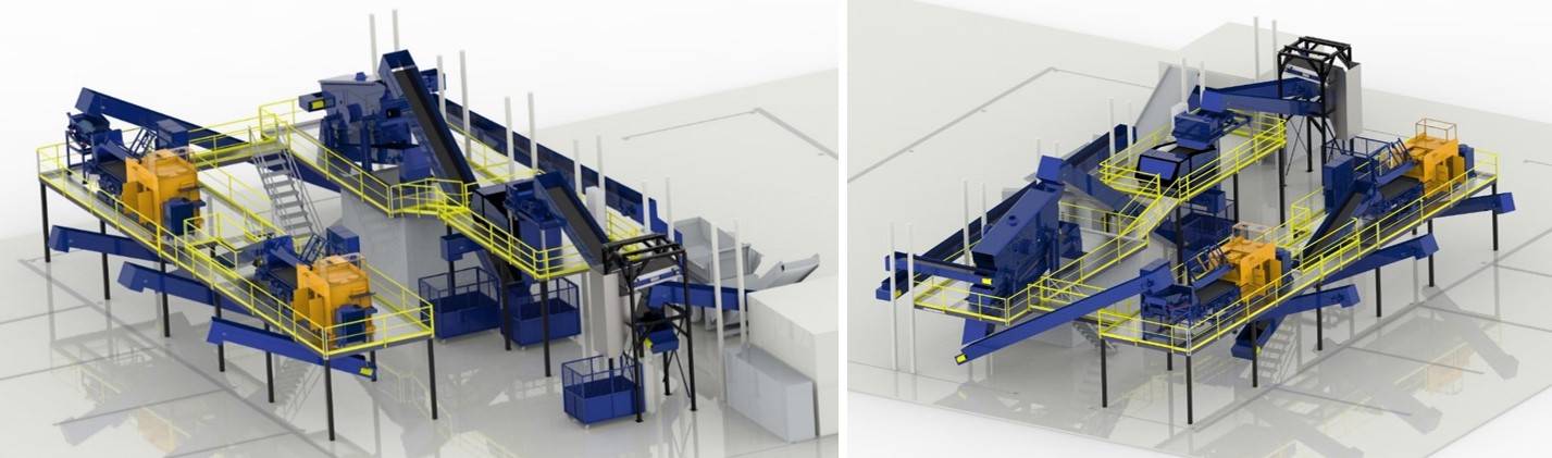 Línea de separación automática para separar llantas de aluminio