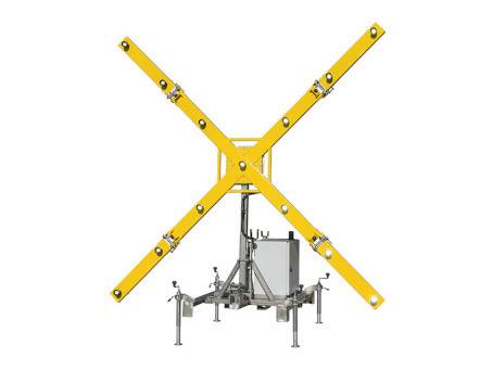 Cruz luminosa móvil FIREFLY para señalizar el cierre de la pista del aeropuerto